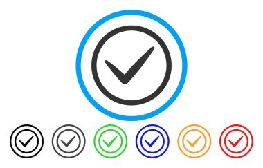 Tamam yuvarlak vektör simge kene