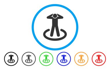 Mahkum yuvarlak vektör simgesi