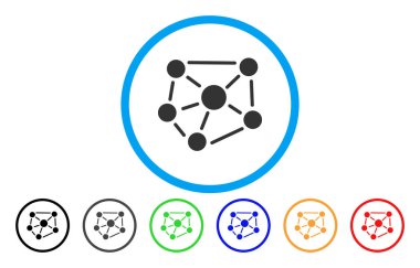 Sosyal grafik yuvarlak vektör simgesi