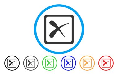 Yuvarlak vektör simge reddetmek