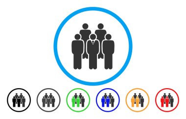 Personel yuvarlak vektör simgesi