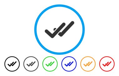 Doğrulama yuvarlak vektör simgesi