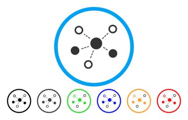 Sanal bağlantılar yuvarlak vektör simgesi