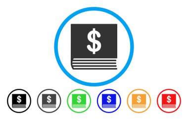 Dolar hesap kitap yuvarlak vektör simgesi