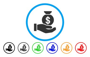 El yuvarlak vektör simgesi yatırım