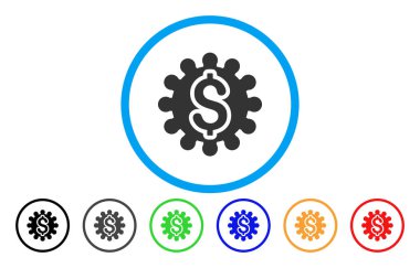 Ödeme seçenekleri Cog vektör simge yuvarlak