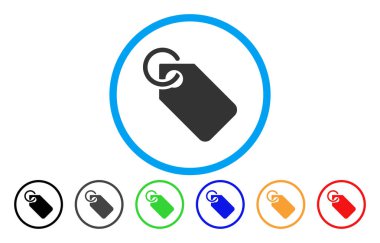 Etiketi yuvarlak vektör simgesi