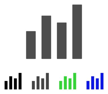 çubuk grafik vektör simgesi