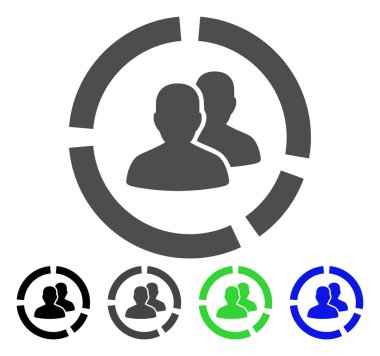 Demografi diyagramı vektör simgesi