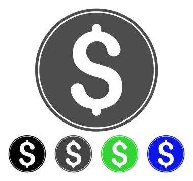 Dolar sikke vektör simgesi