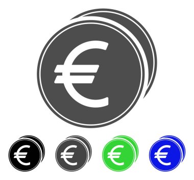 Euro sikke vektör simgesi