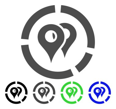 Geo diyagramı vektör simgesi