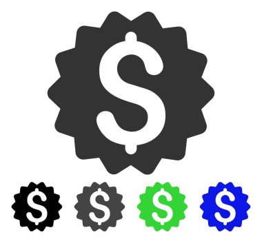 Finansal ödül mühür vektör simgesi
