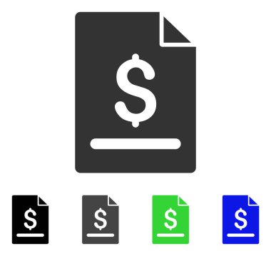 Fatura sayfa vektör simgesi