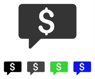 Para ileti vektör simgesi