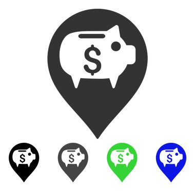 Kumbara işaretçi vektör simgesi