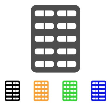 Blister düz simgesi