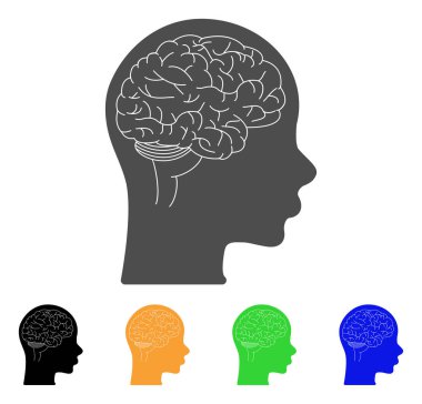 Beyin düz simgesi