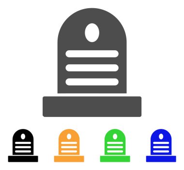 Mezarlık taş simgesi düz