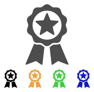 Sertifika mühür düz simgesi