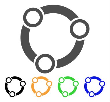 Topluluk düz simgesi