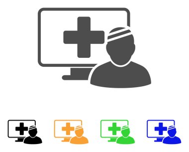 Bilgisayar hasta düz kutsal kişilerin resmi