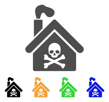 Krematoryumu bina düz simgesi