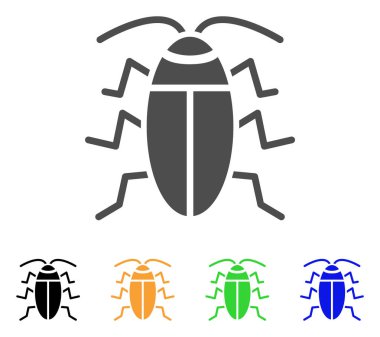 Cucaracha düz simgesi