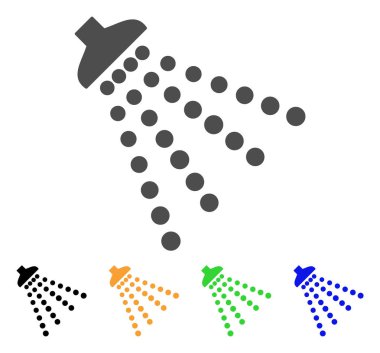 Dezenfeksiyon duş düz simgesi