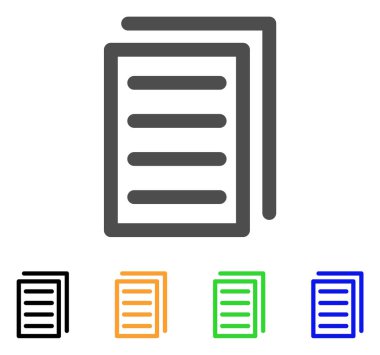 Belge sayfaları düz simgesi