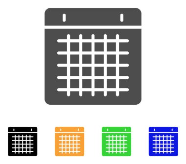 Görev zaman çizelgesi düz simgesi