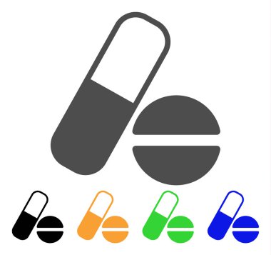 Uyuşturucu düz simgesi