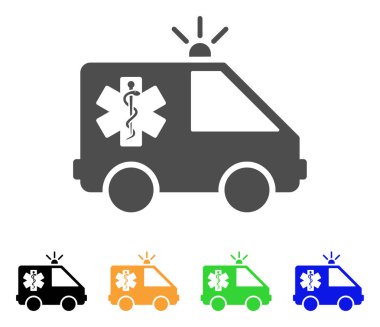 Acil araba düz simgesi