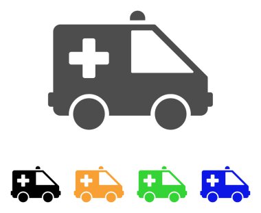 Acil araba düz simgesi