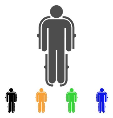 Dış iskelet düz simgesi