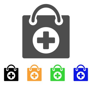 İlk yardım düz simgesi