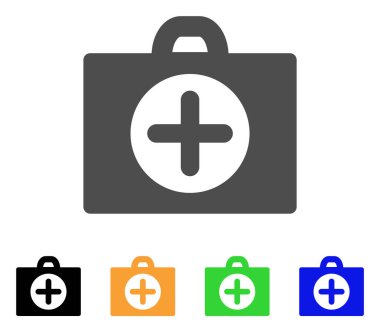 İlk yardım düz simgesi