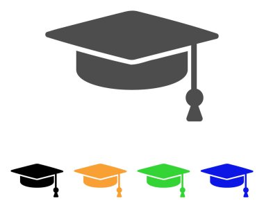 Mezuniyet başlığı düz simgesi