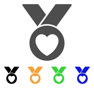 Kalp bakım Ödülü düz simgesi