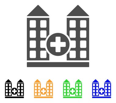 Hastane düz simgesi