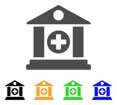 Hastane düz simgesi