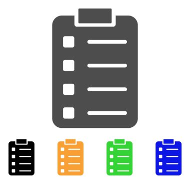 Liste Pad düz simgesi