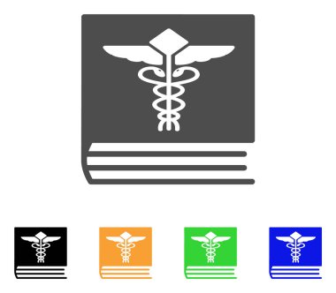 tıbbi kitap düz simgesi