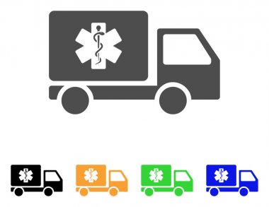 Tıbbi teslim düz simgesi