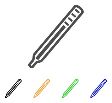 Mercury termometre düz simgesi