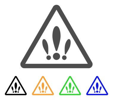 Birden çok sorunları düz simgesi