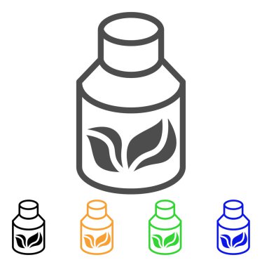 Doğal ilaçlar düz simgesi