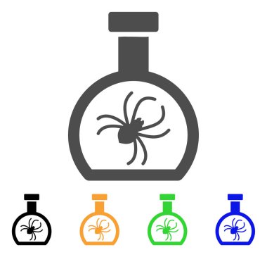 Parazit konteyner imbik düz simgesi