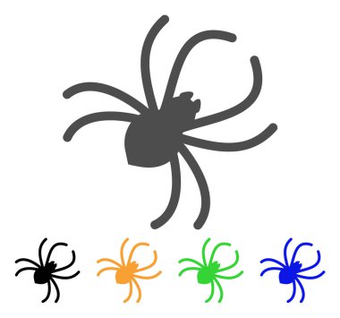 Parazit örümcek düz simgesi