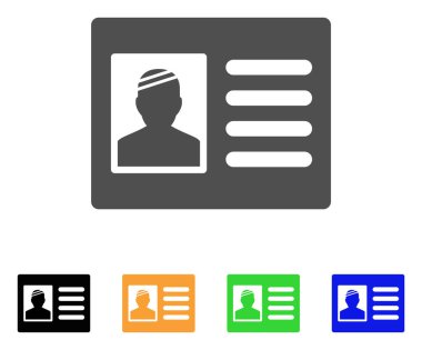 Hasta kartı düz simgesi